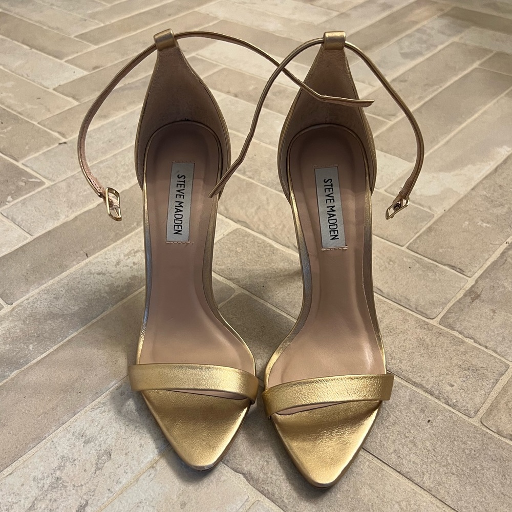 Steve Madden - Metallic Gold Strappy Sandals